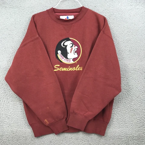 Vintage Midwest Embroidery Sweater Adult XL Red Florida State Senminoles 31168 Cover