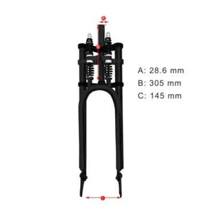 Adjustable  26"- 29" x 3 - 4.0 Dual Spring 1-1/8" Classic Fork With Disc Mount - Picture 1 of 5