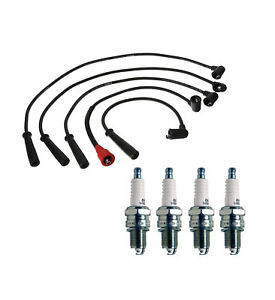 Denso Wire Set 7mm & 4 U-Groove Spark Plugs 0.032 Kit For Mazda B2000 2.0 L4