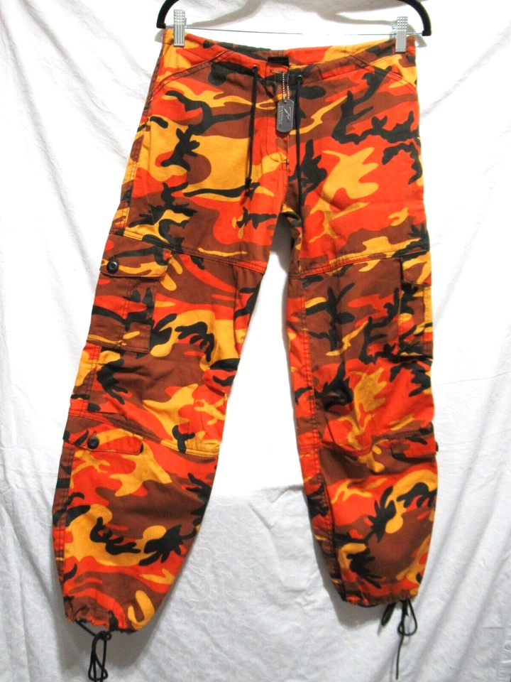 Pantalones cargo ROTHCO para mujer XXS naranja multicolor militar táctico camuflaje Foto 1 de 4