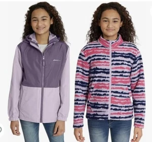 Eddie Bauer Lone Peak Light Weight 3 In 1 Jacket Blue Lilac Girls' Sz XS NWT - Picture 1 of 5