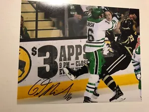 Foto firmada 8x10 de hockey SIOUX de los North Dakota Fighting Hawks GRANT MISMASH - Imagen 1 de 1