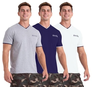 westAce MENS CASUAL V NECK T SHIRT SHORT SLEEVE SHIRTS HEAVYWEIGHT TEE - Imagen 1 de 16