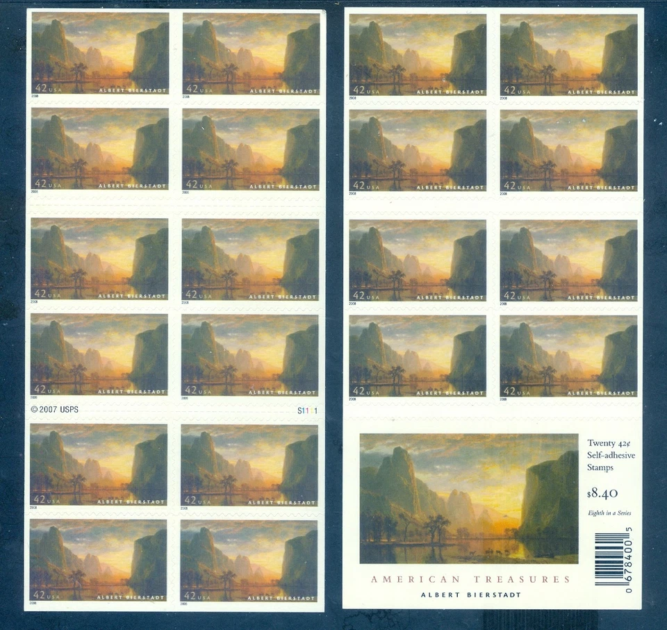 US 4346a Albert Bierstadt, German American Painter, Complete Booklet/20, MNH - Image 1 of 1