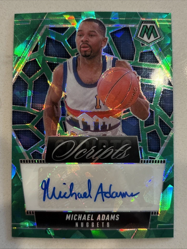 2024-25 Panini Mosaic Michael Adams #MS-ADM Scripts Green Ice Autograph Nuggets - Image 1 of 1