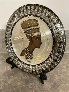 Ägyptischer Messing Wanddekor Teller - Königin Nofretete - Handarbeit - 7 3/4" - Bild 1 von 15