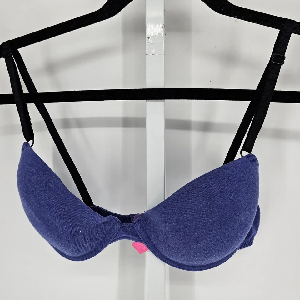 Sujetador clásico Demi Fruit of the Loom para mujer talla 36B púrpura negro correas Foto 1 de 4
