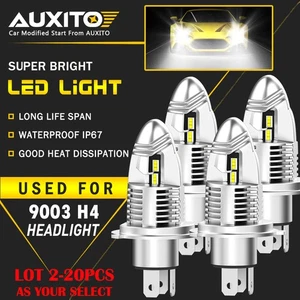 2-20X AUXITO H4 9003 HB2 LED Headlight Bulbs Conversion Kit High 6000K White Q10 - Picture 1 of 21