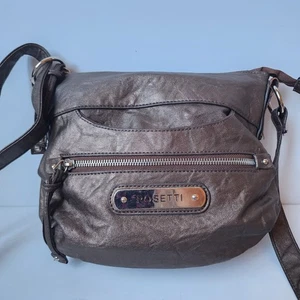 Rosetti Crossbody Bag Brown Purse Metallic Handbag Adjustable Inner Outer Pocket - Picture 1 of 11