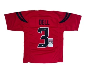 Camiseta deportiva firmada por Tank Dell autografiada Red Houston Texas con certificado de autenticidad JSA CA74016 - Imagen 1 de 3