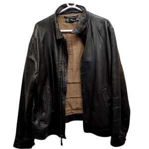 Polo Ralph Lauren Genuine Leather Jacket Black XL Men's, HO - Picture 1 of 6