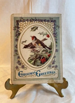 Antq. Victorian/Edwardian Christmas Greeting Poem Book M.A.Donohue & Co HC RARE - Image 1 of 4
