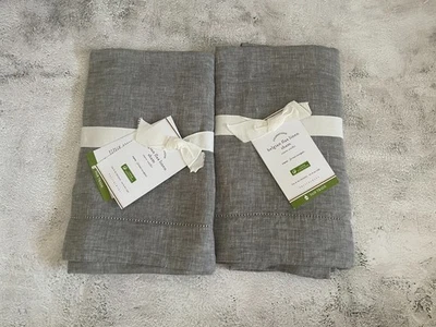 pottery barn BELGIAN FLAX LINEN 2 euro sham new flagstone - Image 1 of 3
