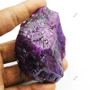 Purple Sapphire Rough 500.45 Ct Natural Uncut Loose Gemstone CERTIFIED Huge Size - Picture 1 of 13