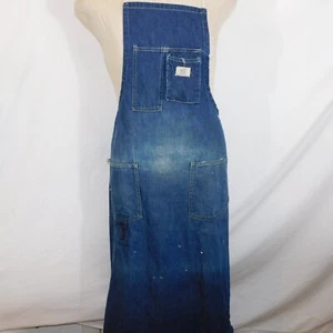 Vtg 50s Sears Roebuck Denim Apron Selvedge Workwear Union Made USA Sanforized A - Picture 1 of 13