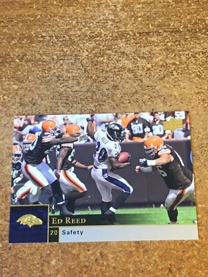 2009 Upper Deck Football  # 14 Ed Reed - Image 1 of 4