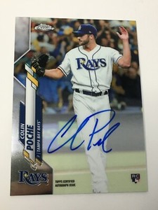 F76098  2020 Topps Chrome Rookie Autographs #RACPO Colin Poche RAYS