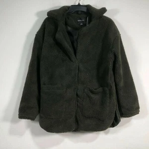 Brave Soul olivgrüne Teddybär Fleecejacke Größe 8 - Bild 1 von 2
