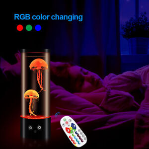 Jellyfish Tank Mood Light Aquarium Style Relaxing Colour Changing LED Desk Lamp