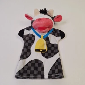 Melissa & Doug Cow Plush Hand Puppet 9” Black And White Toy Replacement Piece - Picture 1 of 12