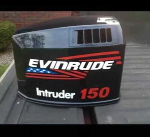 2 - 15 inch Evinrude flag Outboard decals marine vinyl with intruder 150 decals - Bild 1 von 1