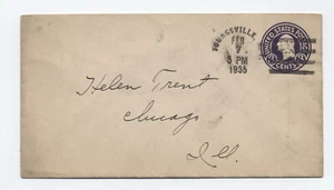 1935 Youngsville NY randloser 4-bar Handstempel 3ct Rundstempelumschlag [H.5260] - Bild 1 von 3