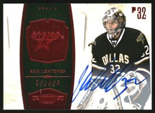 2010-11 Dominion Signatures Ruby #33 Kari Lehtonen Auto /50