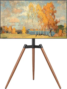 Treppiede Supporto TV Cavalletto Tripod Da Terra Da 32 a 65 Pollici per Televiso - Foto 1 di 12