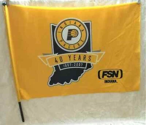 Indiana Pacers 40 Year Waving Flag On A Stick 1967 2007 FSN Indiana 28 x 20 NBA - Picture 1 of 4