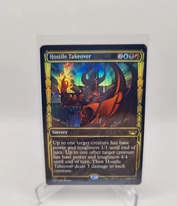 GILDED FOIL Hostile Takeover Streets of New Capenna Magic MTG Sorcery CARD (375) - Picture 1 of 1