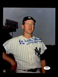Whitey Ford PSA DNA Cert Signed 16 HOF 74 8x10 Photo Autograph Yankees - Picture 1 of 2