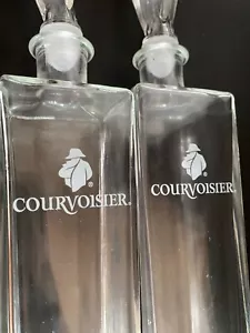 Vintage 2er Set Courvoisier Cognac Frankreich großer Kristall Dekanter leere Flaschen - Bild 1 von 6