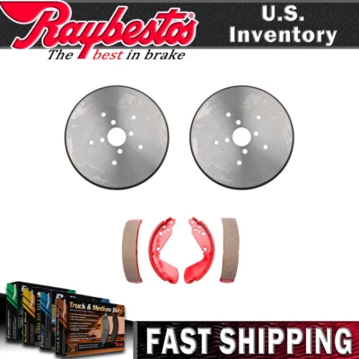 Kit traseiro Raybestos tambores de freio e sapatas de freio para 1991-1995 Suzuki Sidekick - Imagem 1 de 4