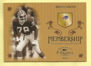 2003 Donruss Classics Football Bruce Smith Membership Bills 1040/1500 - Picture 1 of 2