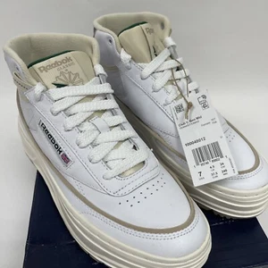 Zapatos de tenis Reebok para mujer Club C Geo medios blancos/tiza/DK verde elige tu talla - Imagen 1 de 19