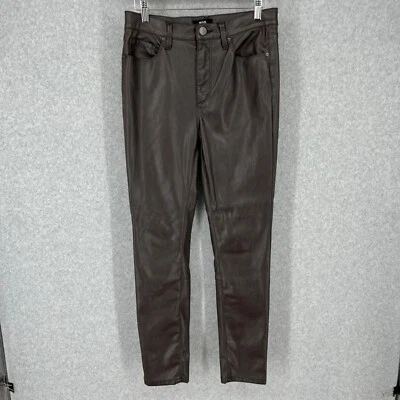 Pantalón BDG Urban Outfitters Mujer Imitación Cuero Talla 27 Marrón Chocolate Ajustado Usado en Excelente Condición Foto 1 de 4