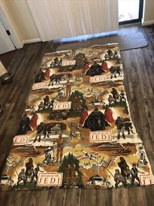 Vintage 1983 Star Wars Rückkehr der Jedi-Ritter Stoff Fleece Überwurf Decke 51”x88” - Bild 1 von 7