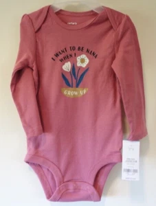 NWT Carter's I Want To Be Nana When I Grow Up Top Girl's Size Newborn - Picture 1 of 2
