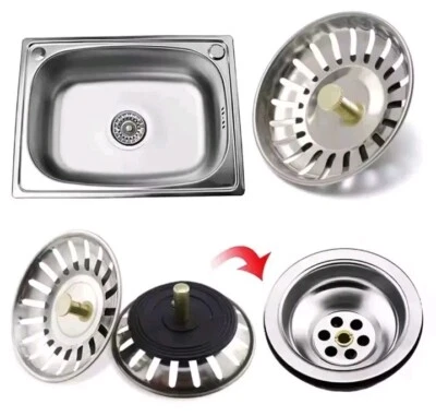 Siebkorb Spüle Küche Spülbecken Abflussventil Sieb Spültisch Stöpsel Dreckschutz - Bild 1 von 4