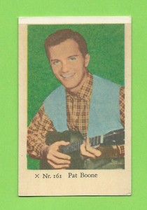 1958 Dutch Gum Card X Nr #161 Pat Boone