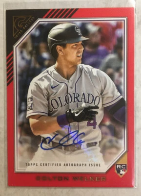 2022 Topps Gallery Colton Welker R/C Red Auto #d 1/1 🔆🔆 - Image 1 of 2