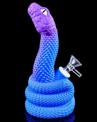 SMOKEDAY Mini Bong Silicone Bong Glass Water Pipe Hookah Snake Bong Cheap Bong *USA*