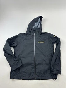 Oregon Ducks Jacket Womens XL Black Rain Coat Hooded Full Zip Packable Columbia - Picture 1 of 13