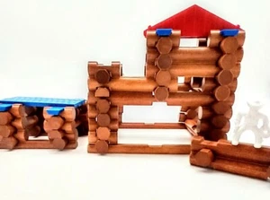K'Nex Lincoln Logs Grand Pine Lodge Building 2014 Set includes 96 of 103 Pieces - Picture 1 of 11