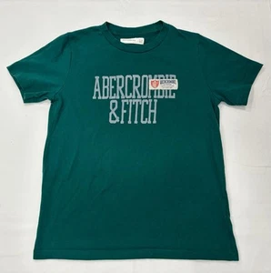 Abercrombie & Fitch Kids Youth Short Sleeve T-shirt Logo Size 11-12 Green - Picture 1 of 3