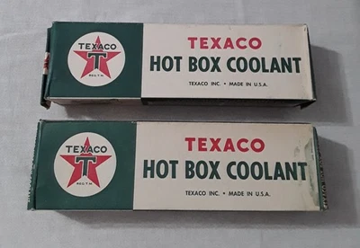 LOTE DE 2 REFRIGERANTES VINTAGE TEXACO HOT BOX SELLADOS NOS Foto 1 de 4