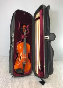 Leon Aubert Stradivarius Modell 4/4 Größe Violine mit Koffer aus Rumänien - R808 - Bild 1 von 14
