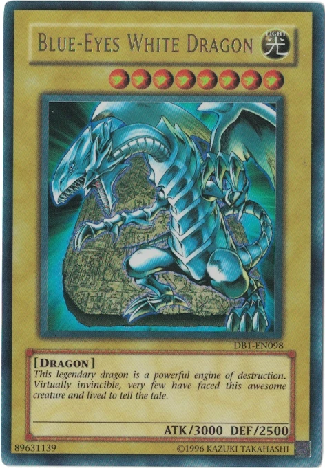 Yu-Gi-Oh! Blue-Eyes White Dragon (NM) Unlimited Ultra Rare DB1-EN098 - Image 1 of 1
