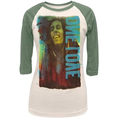 Bob Marley Women's Love Juniors Raglan Tee Size XL - Image 1 of 3