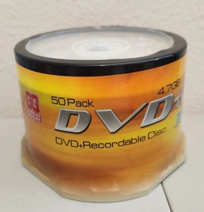 NEW - Confezione da 50 DVD-R DVDR 16X 4,7 GB logo di marca economica disco registrabile vuoto - Foto 1 di 2
